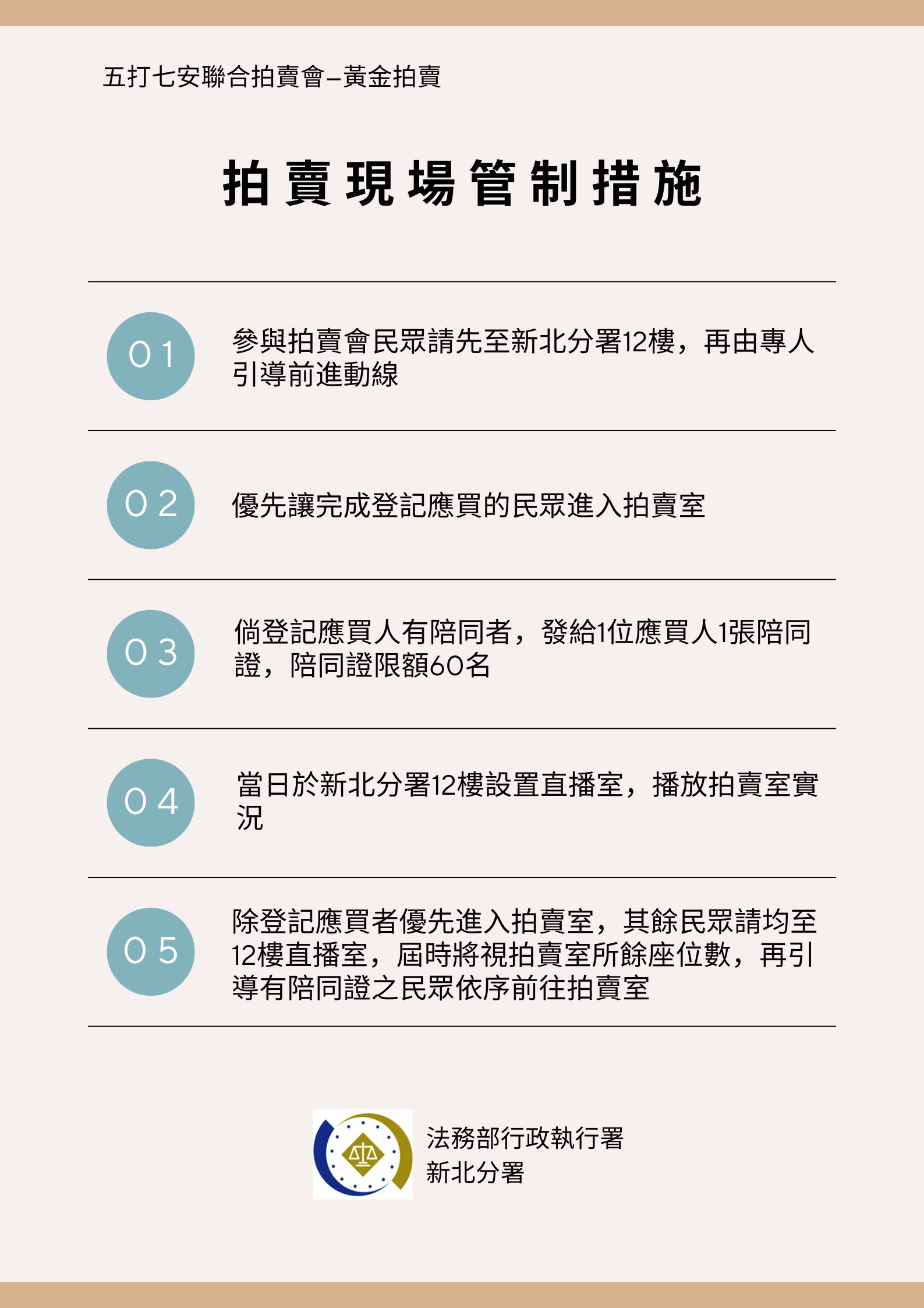 拍賣現場管制措施